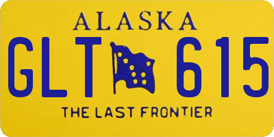 AK license plate GLT615