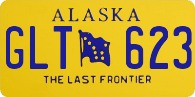 AK license plate GLT623