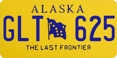 AK license plate GLT625