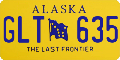 AK license plate GLT635