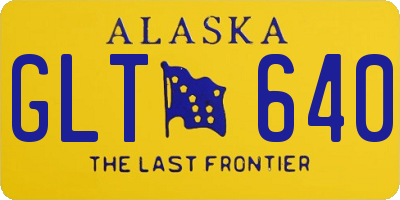 AK license plate GLT640