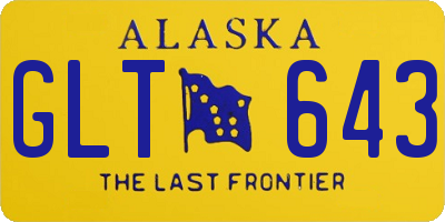 AK license plate GLT643
