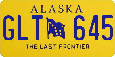 AK license plate GLT645