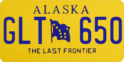 AK license plate GLT650