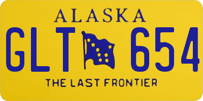 AK license plate GLT654