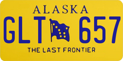 AK license plate GLT657