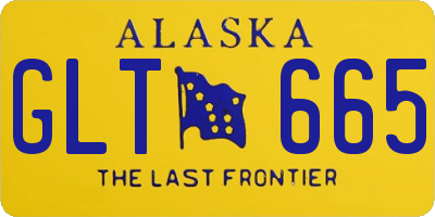 AK license plate GLT665