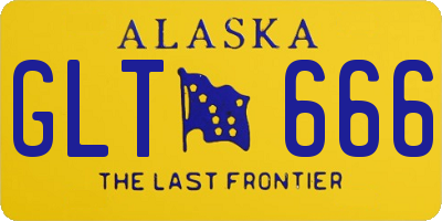 AK license plate GLT666