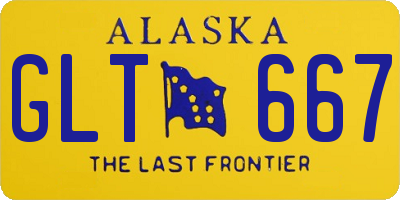 AK license plate GLT667