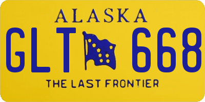 AK license plate GLT668