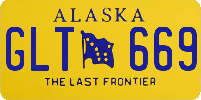 AK license plate GLT669