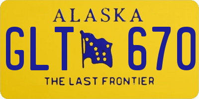 AK license plate GLT670