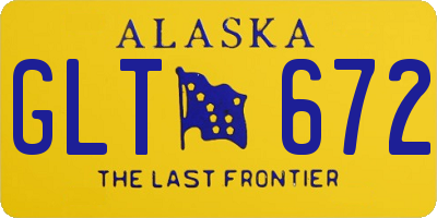 AK license plate GLT672