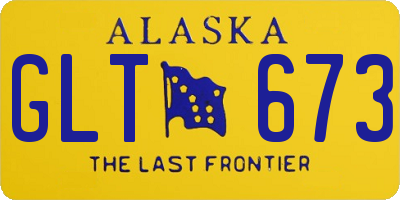AK license plate GLT673
