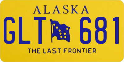 AK license plate GLT681