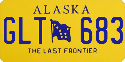 AK license plate GLT683