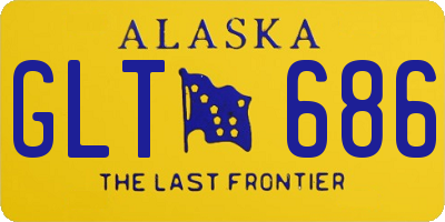 AK license plate GLT686
