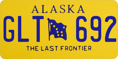 AK license plate GLT692