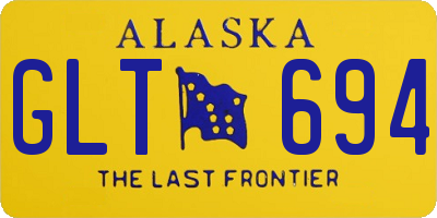 AK license plate GLT694