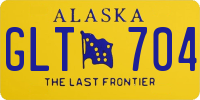 AK license plate GLT704