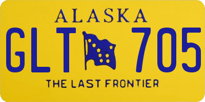 AK license plate GLT705