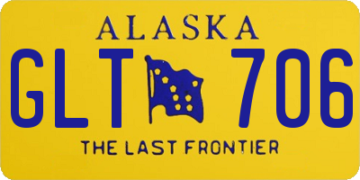 AK license plate GLT706