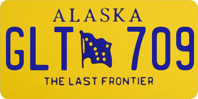 AK license plate GLT709