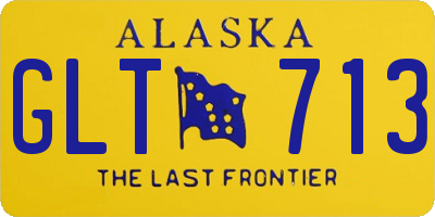 AK license plate GLT713