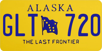 AK license plate GLT720