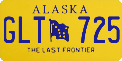 AK license plate GLT725