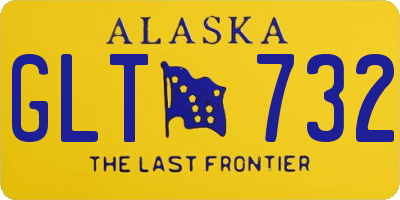 AK license plate GLT732