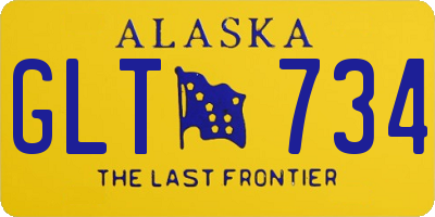 AK license plate GLT734