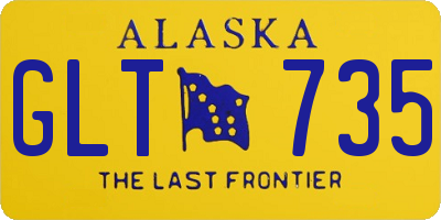 AK license plate GLT735
