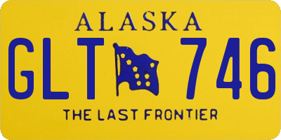 AK license plate GLT746