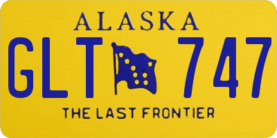 AK license plate GLT747