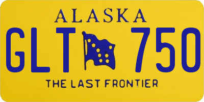 AK license plate GLT750