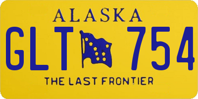 AK license plate GLT754