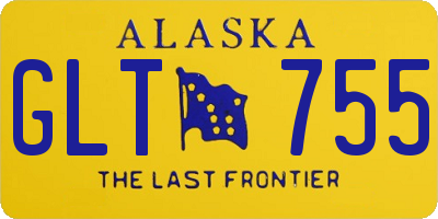 AK license plate GLT755