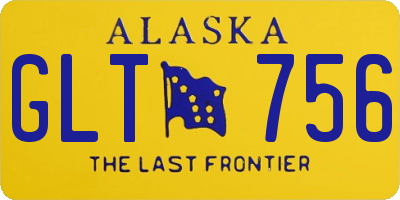 AK license plate GLT756