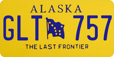 AK license plate GLT757