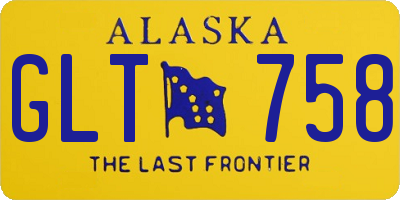 AK license plate GLT758