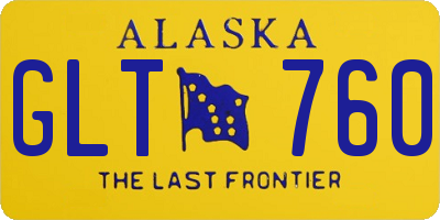 AK license plate GLT760