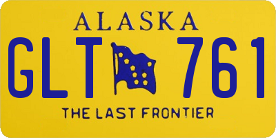 AK license plate GLT761
