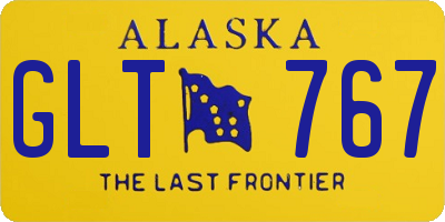 AK license plate GLT767