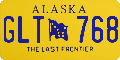 AK license plate GLT768