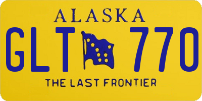 AK license plate GLT770