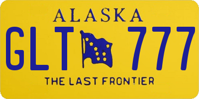 AK license plate GLT777