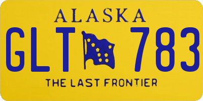 AK license plate GLT783