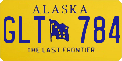 AK license plate GLT784