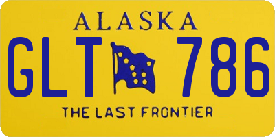 AK license plate GLT786